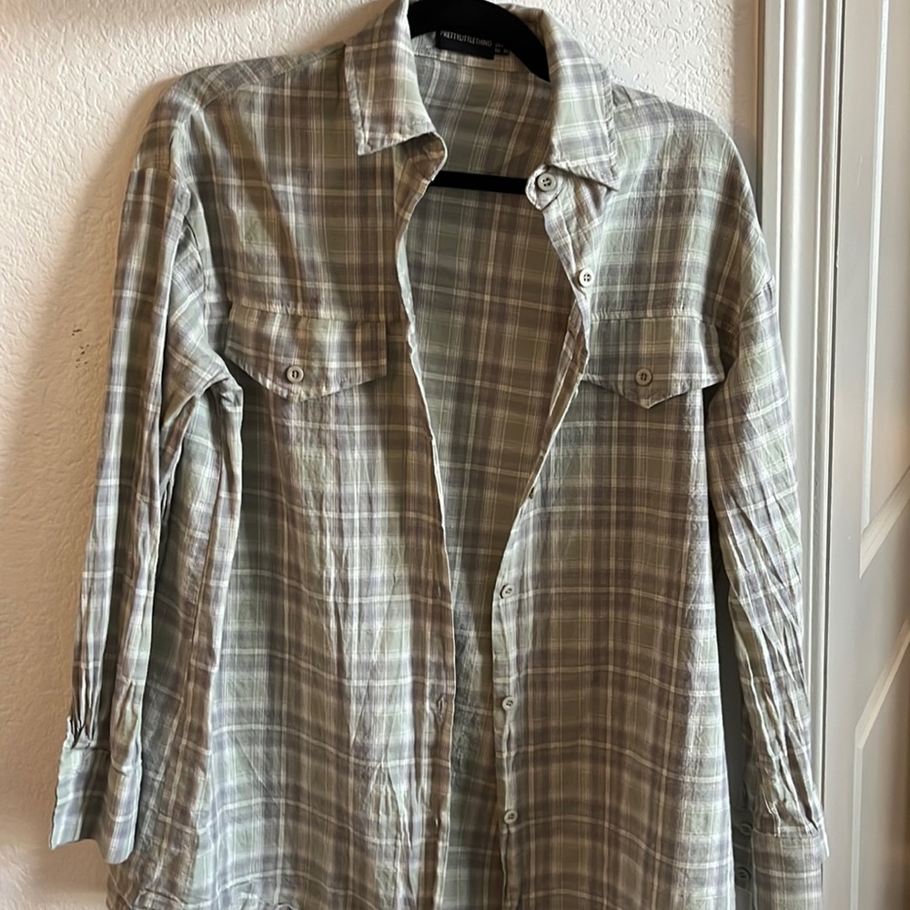 Oversized light flannel